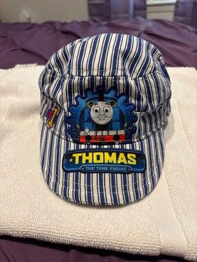 Thomas & Friends Blue and White Stripe Kids Train Cap